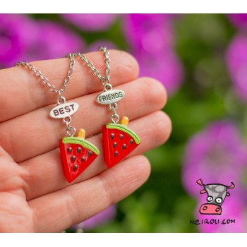 Кулон для друзей "Best Friends. Мороженое арбузики". Цена за набор 